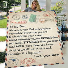 Ladda upp bild till gallerivisning, Flanellfilt med brevmotiv