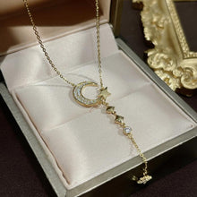 Ladda upp bild till gallerivisning, Halsband med månstjärnor i sterling silver