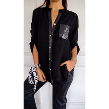 Ladda upp bild till gallerivisning, Avslappnad topp med paljetter i patchwork