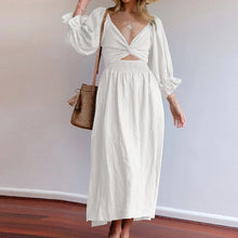 Ladda upp bild till gallerivisning, Fransk volang Klänning med lykta ärmar