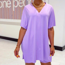 Ladda upp bild till gallerivisning, V-ringad fladdermus ärm topp & short set