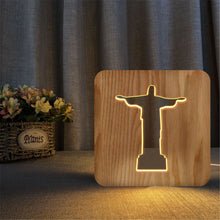 Ladda upp bild till gallerivisning, Nattbelysning med träskärm