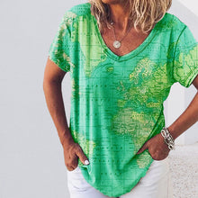 Ladda upp bild till gallerivisning, Karta grafisk T-shirt