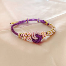 Ladda upp bild till gallerivisning, đ©·Till min dotter/barnbarnsdotter đ©· - Armband med knut av persikoblommor