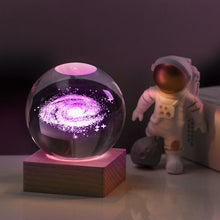 Ladda upp bild till gallerivisning, 3D Galaxy Nattljus Dekor Krystalkul lampa