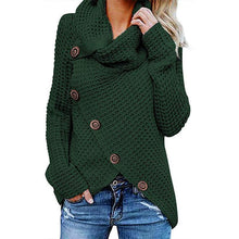 Ladda upp bild till gallerivisning, Irregular Ladies High Collar Sweater