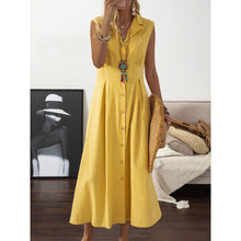 Ladda upp bild till gallerivisning, A-line ärmlös midiklänning