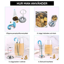 Ladda upp bild till gallerivisning, Paraply teinfuser i rostfritt stÄl