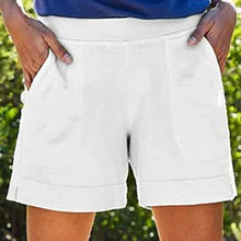 Ladda upp bild till gallerivisning, Enfärgade fritidsshorts för damer i bomull med fickor