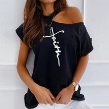 Ladda upp bild till gallerivisning, Bokstavstryck grimma mode casual kortärmad T-shirt