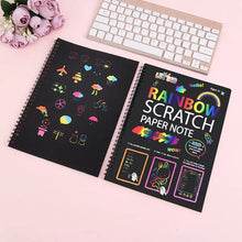 Ladda upp bild till gallerivisning, Anteckningsbok med Rainbow Scratch Art
