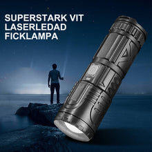 Ladda upp bild till gallerivisning, Vit teleskopisk laser ficklampa med zoom