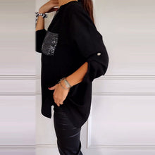 Ladda upp bild till gallerivisning, Avslappnad topp med paljetter i patchwork