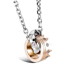 Ladda upp bild till gallerivisning, Diamant Krona Par Halsband