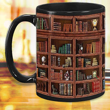 Ladda upp bild till gallerivisning, Kattbokälskare keramisk kaffemugg