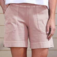 Ladda upp bild till gallerivisning, Enfärgade fritidsshorts för damer i bomull med fickor