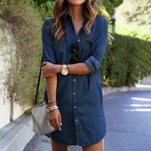 Ladda upp bild till gallerivisning, Pocket Long Sleeve Denim Shirt