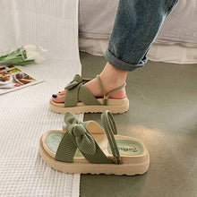 Ladda upp bild till gallerivisning, Elegante Schleifensandalen mit Plateausohle für Damen