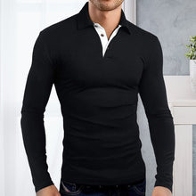 Ladda upp bild till gallerivisning, Långärmad Lapel Polo T-shirt