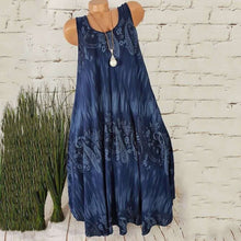 Ladda upp bild till gallerivisning, Summer Beach Bohemia Print Sleeveless Dress