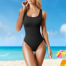 Ladda upp bild till gallerivisning, Låghalsad ärmlös linne bodysuit