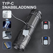 Ladda upp bild till gallerivisning, Vit teleskopisk laser ficklampa med zoom