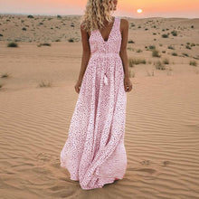 Ladda upp bild till gallerivisning, Ärmlös prickig klänning med tryck