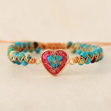 Ladda upp bild till gallerivisning, Passionerat hjärta jaspis armband