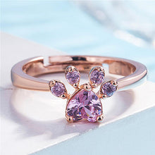 Ladda upp bild till gallerivisning, Söt Kattfotavtrycksring