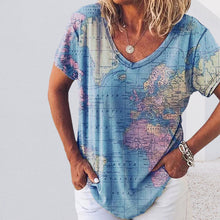 Ladda upp bild till gallerivisning, Karta grafisk T-shirt