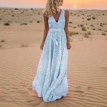 Ladda upp bild till gallerivisning, Ärmlös prickig klänning med tryck