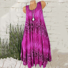Ladda upp bild till gallerivisning, Summer Beach Bohemia Print Sleeveless Dress