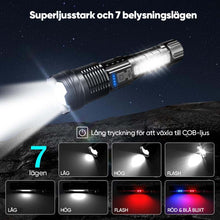 Ladda upp bild till gallerivisning, Ultrastark ficklampa med vit laser och lång räckvidd