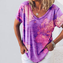 Ladda upp bild till gallerivisning, Karta grafisk T-shirt