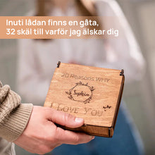 Ladda upp bild till gallerivisning, 32 skäl till varför jag älskar dig personlig hjärtpusselgåva till din älskade