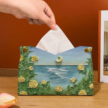 Ladda upp bild till gallerivisning, Servettbox Överdrag Med Oljemålningstryck