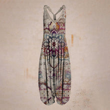 Ladda upp bild till gallerivisning, Förköp-Linne jumpsuit med tropiskt tryck(🔥🔥Köp 2, -10 %; Köp 3, -15 %)