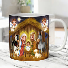 Ladda upp bild till gallerivisning, Vintage jul julkrubba mugg