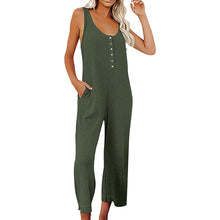 Ladda upp bild till gallerivisning, Enfärgade Jumpsuit Backpacking byxor med fickor