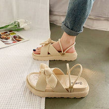 Ladda upp bild till gallerivisning, Elegante Schleifensandalen mit Plateausohle für Damen