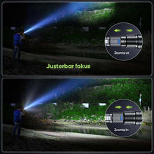 Ladda upp bild till gallerivisning, Ultrastark ficklampa med vit laser och lång räckvidd