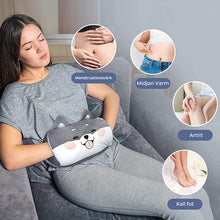 Ladda upp bild till gallerivisning, đŠPĂ„fyllningsbar varmvattenflaska i plyschbĂ€lte