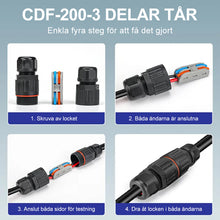 Ladda upp bild till gallerivisning, Vattentät elkabelkontakt utomhus