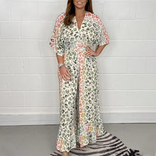 Ladda upp bild till gallerivisning, Geometriska flertrycks V-ringad Kimono Jumpsuits