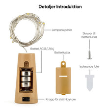 Ladda upp bild till gallerivisning, đŸLED vinflaska ljus kork nattlampa DIY Decor Lift