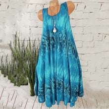 Ladda upp bild till gallerivisning, Summer Beach Bohemia Print Sleeveless Dress