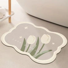 Ladda upp bild till gallerivisning, Superabsorberande blomma halkfri matta för badrum
