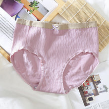Ladda upp bild till gallerivisning, Plus Size Cotton Mid Waist Bekväma damtrosor som andas