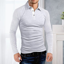 Ladda upp bild till gallerivisning, Långärmad Lapel Polo T-shirt