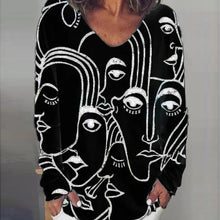 Ladda upp bild till gallerivisning, T-shirt med abstrakt tryck